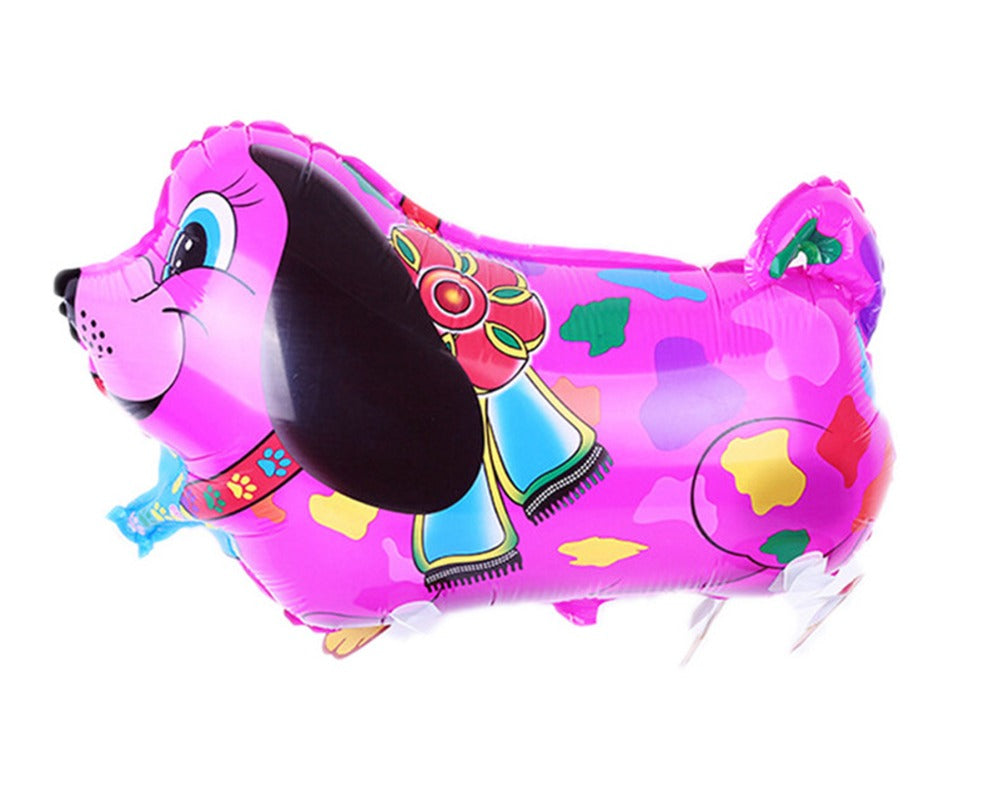 PINK COLORFUL DOG WALKING BALLOON ANIMAL