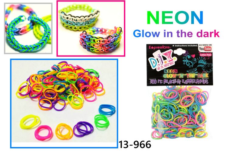 NEON MIXED COLORS 600 Pcs Bag DIY LOOM RUBBER BAND REFILLS