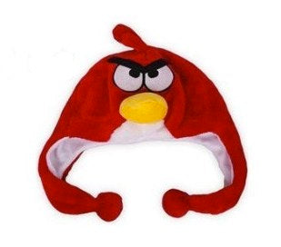 RED BIRD Faux Fur Animal Hat Hood Winter Ski Snow Pet Plush