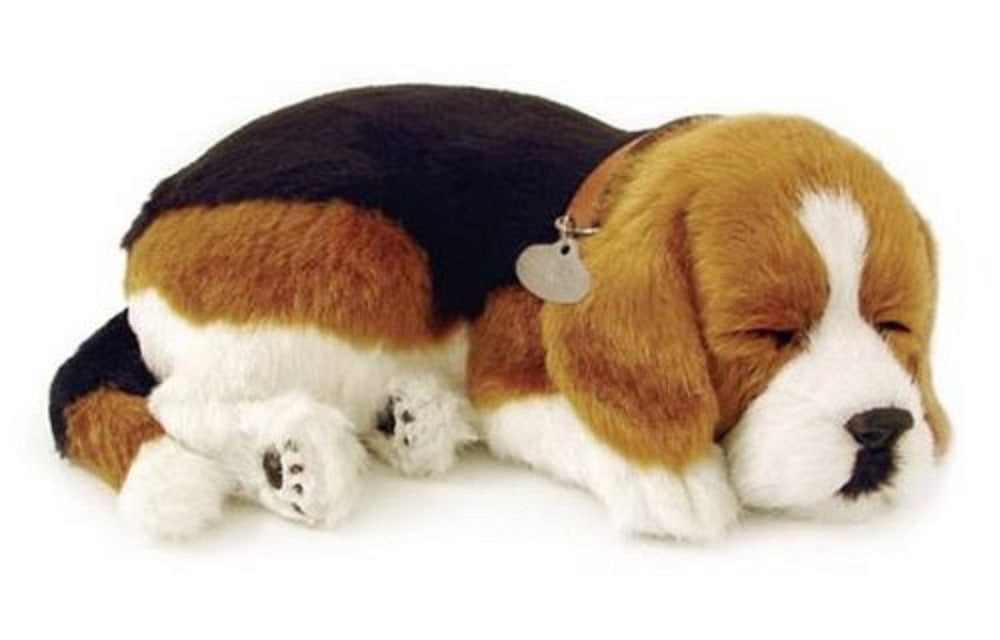 PERFECT PETZZZ BEAGLE PLUSH PUPPY BREATHING HUGGABLE ANIMAL DOG REAL PET SOFT
