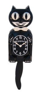 Classic Vintage Retro Kit-Cat Klock 12 3/4" Black Boy Clock Rolling Eyes Tail