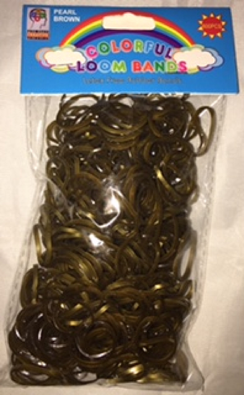 METALLIC COFFEE BROWN 600 Pcs Bag DIY LOOM RUBBER BAND REFILLS