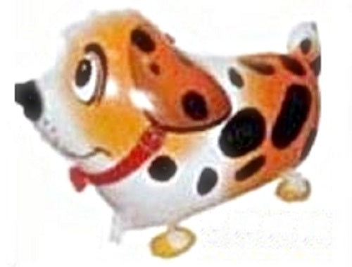 ORANGE DALMATIAN DOG WALKING BALLOON ANIMAL