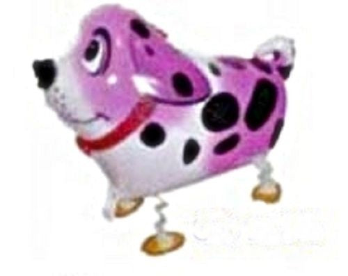 PINK DALMATIAN DOG WALKING BALLOON ANIMAL