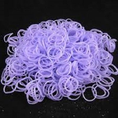GLOW IN DARK PURPLE 600 Pcs Bag DIY LOOM RUBBER BAND REFILLS