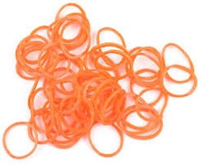 GLITTERED ORANGE 600 Pcs Bag DIY LOOM RUBBER BAND REFILLS