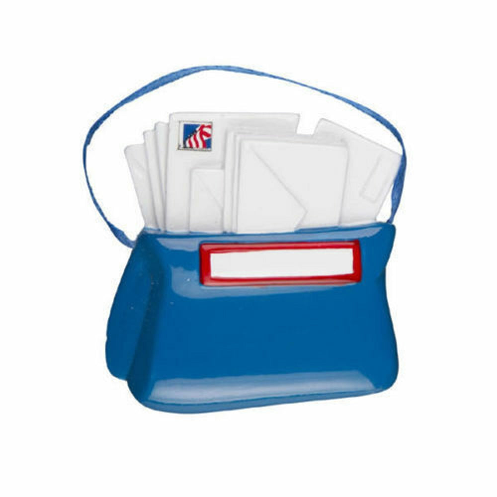 Mail Carrier Bag Personalized Christmas Tree Ornament USPS United Postal Service