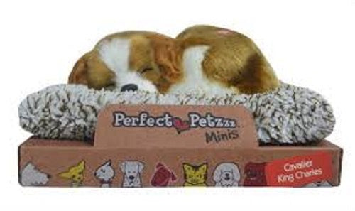 MINI PERFECT PETZZZ CAVALIER KING CHARLES PUPPY BREATHING SNORING HUGGABLE PET