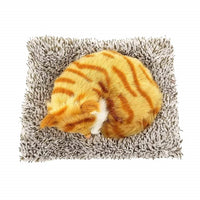 MINI PERFECT PETZZZ ORANGE TABBY PLUSH BREATHING SNORING HUGGABLE KITTY BABY CAT