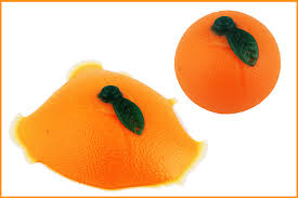 ORANGE SPLAT BALL (STRESS BALL, SQUEEZE BALL)