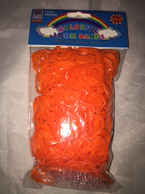 METALLIC ORANGE 600 Pcs Bag DIY LOOM RUBBER BAND REFILLS