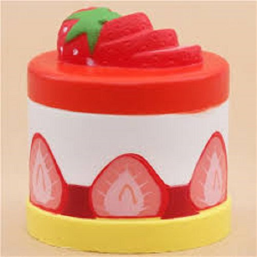 RED ROUND CAKE SQUISHY TOY