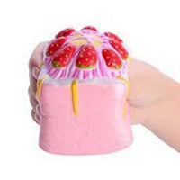 STRAWBERRY SQUARE CAKE  SQUISHY TOY