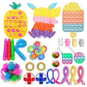 Set Of 20 Pop Bubble Fidget Toys