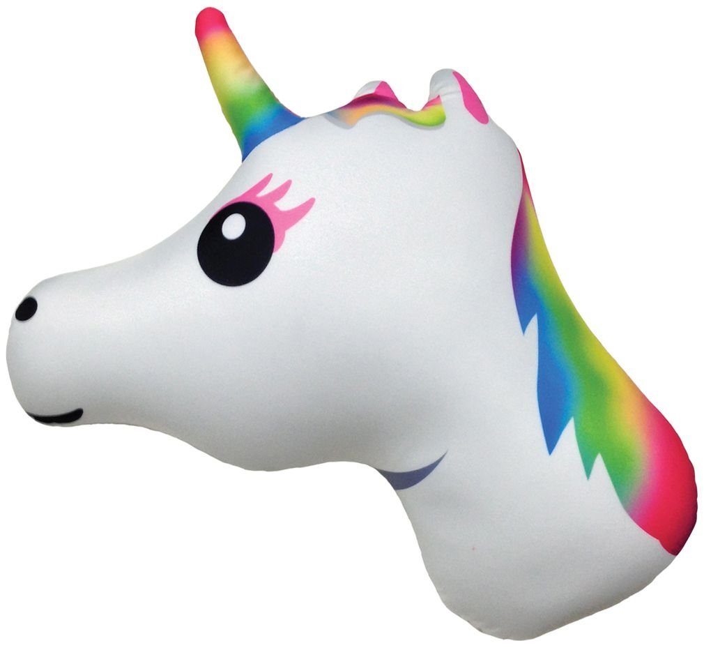 UNICORN EMOTICON PLUSH PILLOW, 11" INCHES