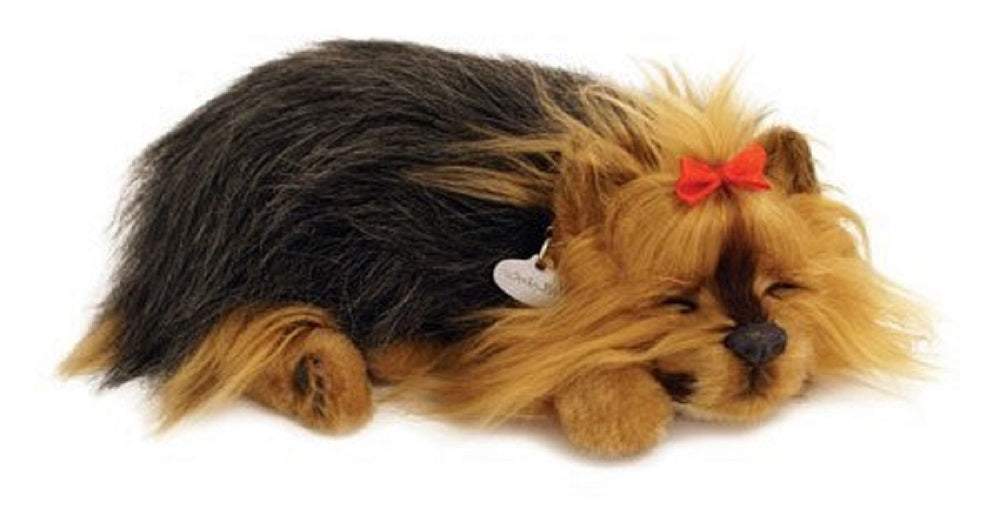 PERFECT PETZZZ YORKIE SOFT PLUSH PUPPY BREATHING HUGGABLE ANIMAL DOG