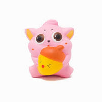 PINK SQUIRREL WITH ACORN SQUISHY TOY