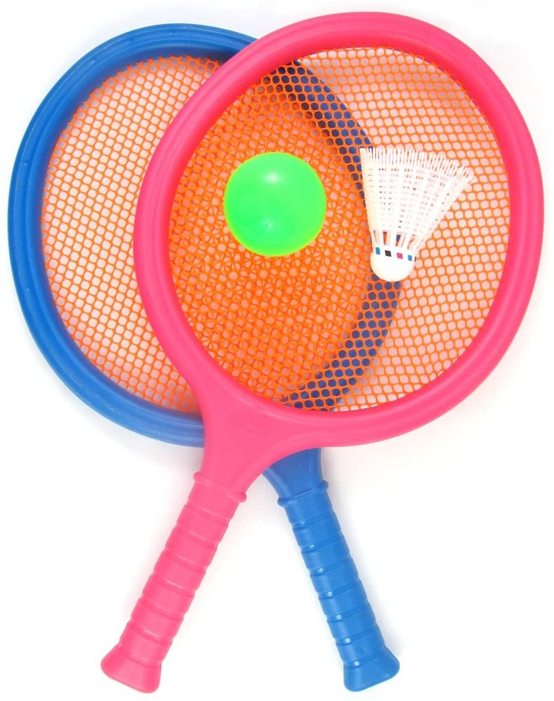 Badminton Set w/2 Rackets Ball & Birdie Tennis Sports Racquet Beach