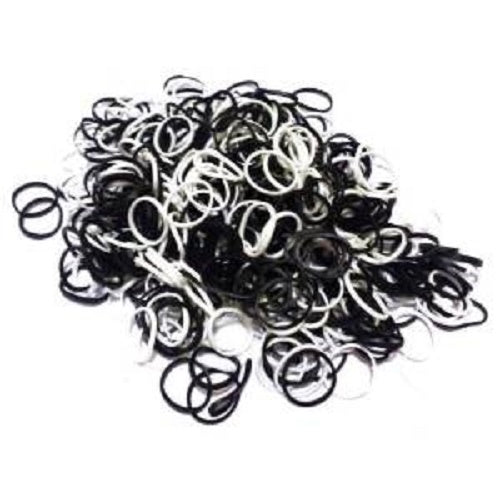 MIXED BLACK AND WHITE 600 Pcs Bag DIY LOOM RUBBER BAND REFILLS