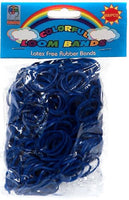 NAVY BLUE 600 Pcs Bag DIY LOOM RUBBER BAND REFILLS