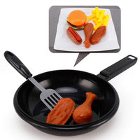 25 Piece Fast Food Playset Cooking Pan Spatula Cheeseburger Hotdog