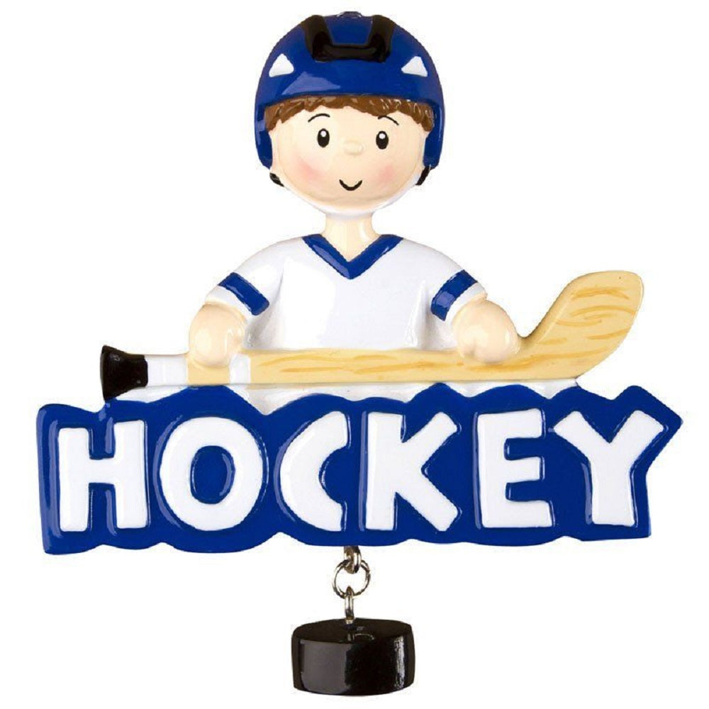 Hockey Boy Personalized Christmas Tree Ornament Xmas NEW