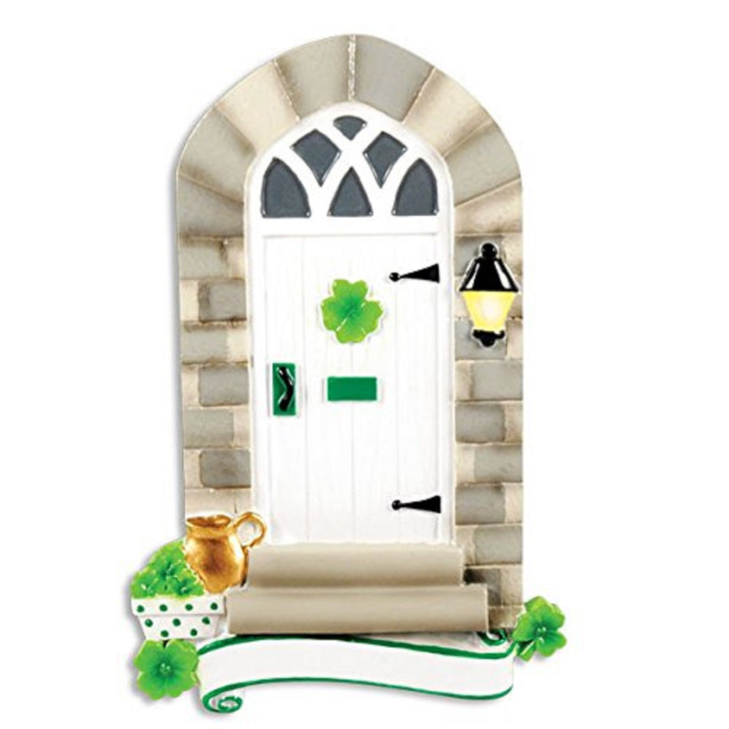 New Irish Door Personalized Christmas Tree Ornament X-mass Shamrock Noel House