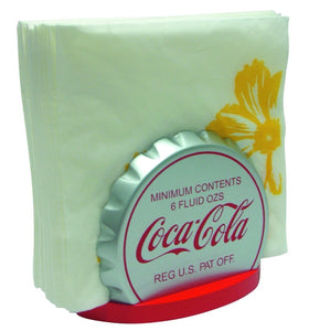 Coca-Cola Retro Lid Napkin Holder Fishtail Ice Coca Cola Bottle Wooden Red Drink