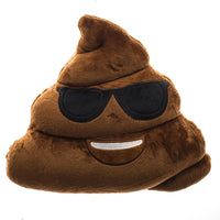 COOL POOP EMOTICON PLUSH PILLOW, 13" INCHES