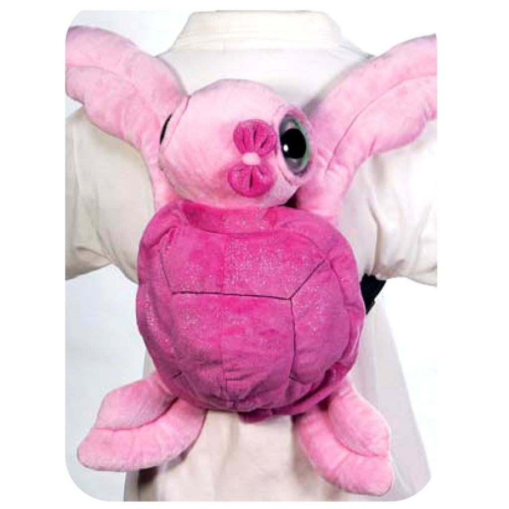 EYED PINK SEA TURTLE BACKPACK 16"  FIESTA PLUSH TOYS