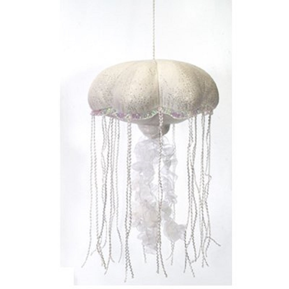 Pastel WHITE Glittered Jellyfish 14'' FIESTA PLUSH TOYS