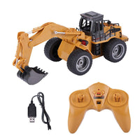 HuiNa Toys 1530 6 CH 1/18RC Metal Excavator Charging Bulldozer RC Front Loader