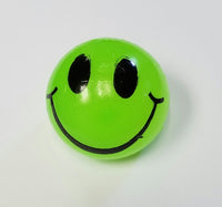 SMILE FACE EMOTICON SPLAT BALL (STRESS BALL, SQUEEZE BALL) GREEN