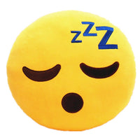 SLEEPY/SLEEPING EMOTICON PLUSH PILLOW, 12" INCHES