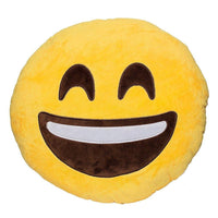 LAUGH EMOTICON PLUSH PILLOW, 12" INCHES