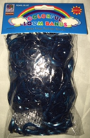 METALLIC DARK BLUE 600 Pcs Bag DIY LOOM RUBBER BAND REFILLS