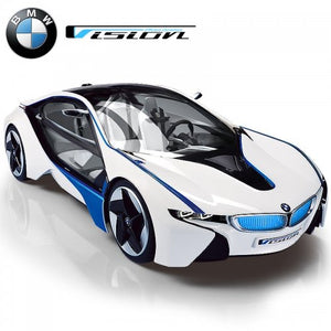 BMW I8 Vision w/Lights Rechargeable Batteries Vehicle 1:14 Scale Licensed White