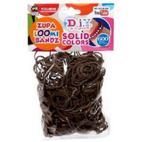 BROWN 600 Pcs Bag DIY LOOM RUBBER BAND REFILLS