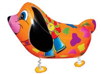 ORANGE COLORFUL DOG WALKING BALLOON ANIMAL