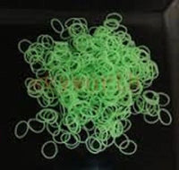 GLOW IN DARK GREEN 600 Pcs Bag DIY LOOM RUBBER BAND REFILLS