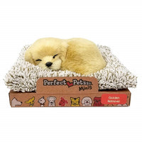 MINI PERFECT PETZZZ GOLDEN RETRIEVER PLUSH PUPPY BREATHING SNORING HUGGABLE PET