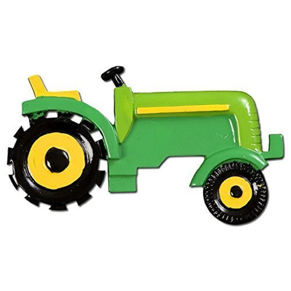Green Tractor Personalized Christmas Tree Lawn Mower Ornament Xmas Noel Wheel