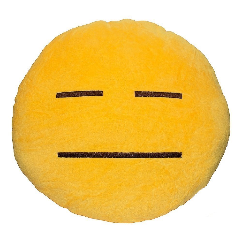 HELPLESS EMOTICON PLUSH PILLOW, 12" INCHES