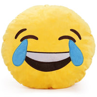 LAUGH TO TEARS EMOTICON PLUSH PILLOW, 11" INCHES