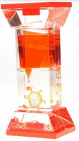 Red Liquid Motion Bubbler w/Two Wheel Timer Drop Sensory TG02