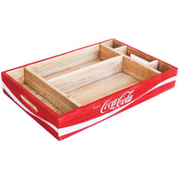 LICENSED Coca Cola Red Wood Crate Desktop Organiser Table Retro Coke