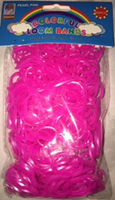 METALLIC PINK 600 Pcs Bag DIY LOOM RUBBER BAND REFILLS