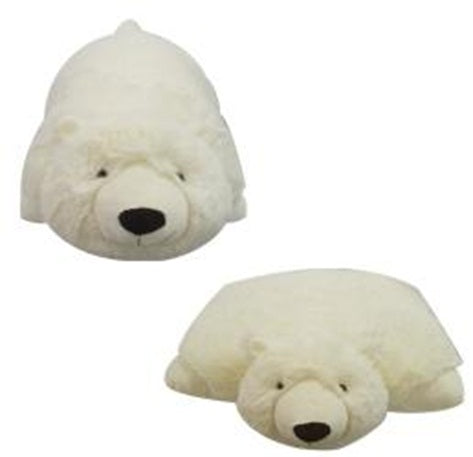 LARGE POLAR BEAR PET PILLOW 18" inches, My Friendly Plush Icy Toy
