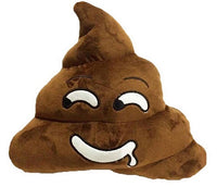 SILLY SALIVA POOP EMOTICON PLUSH PILLOW, 13" INCHES
