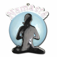 Yoga Namaste Personalized Christmas Tree Ornament Fitness Sport Workout X-mass